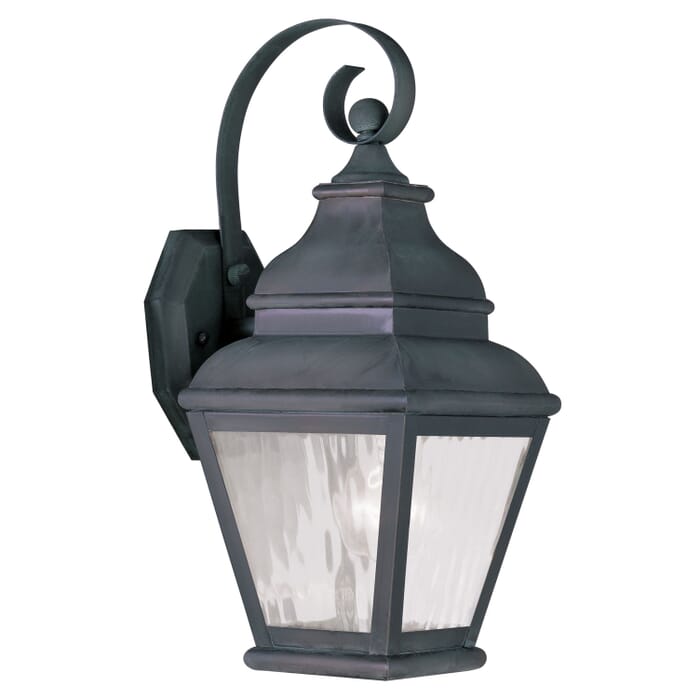 Exeter 1-Light Outdoor Wall Lantern in Charcoal Exeter 1-Light Outdoor Wall Lantern in Charcoal