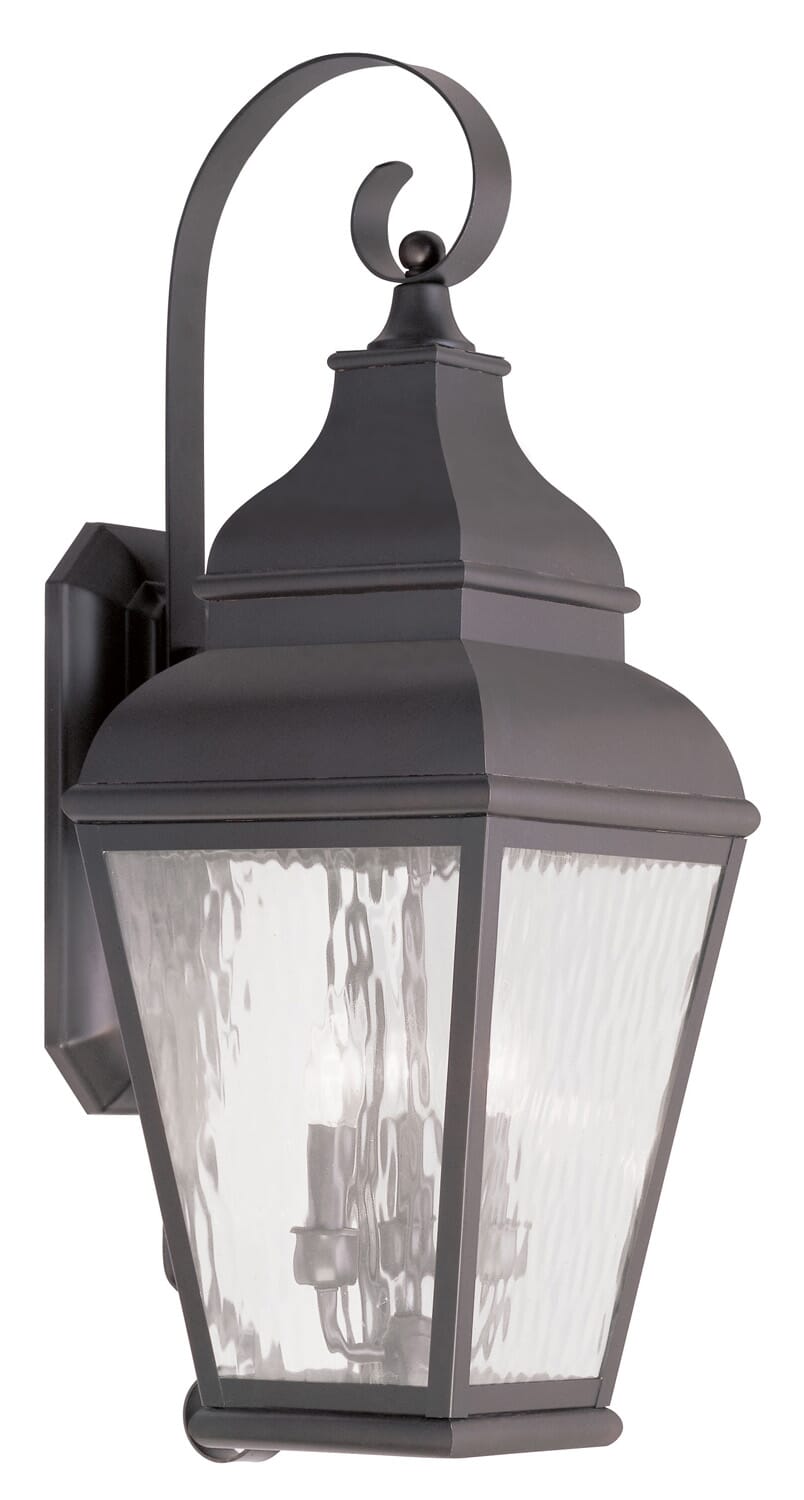 Exeter 3-Light Outdoor Wall Lantern in Bronze