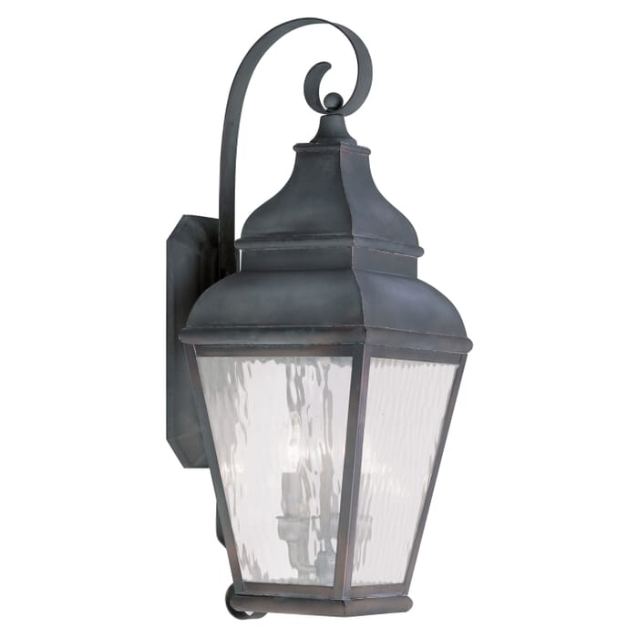 Exeter 3-Light Outdoor Wall Lantern in Charcoal Exeter 3-Light Outdoor Wall Lantern in Charcoal