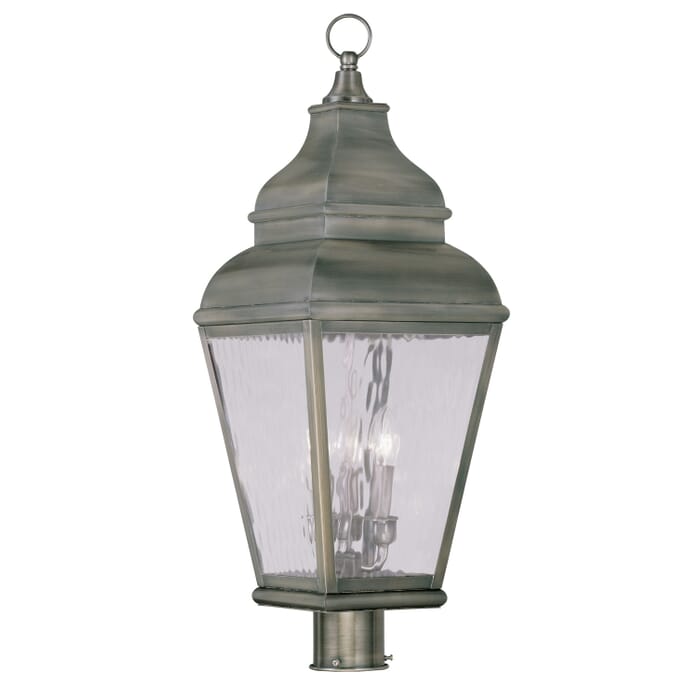 Exeter 3-Light Post-Top Lanterm in Vintage Pewter Exeter 3-Light Post-Top Lanterm in Vintage Pewter