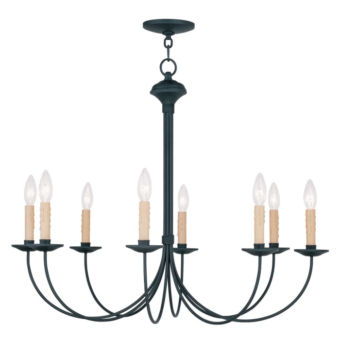Heritage 8-Light Chandelier in Black Heritage 8-Light Chandelier in Black