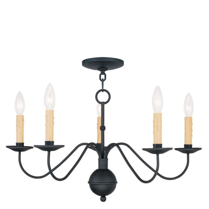 Heritage 5-Light Chandelier in Black Heritage 5-Light Chandelier in Black