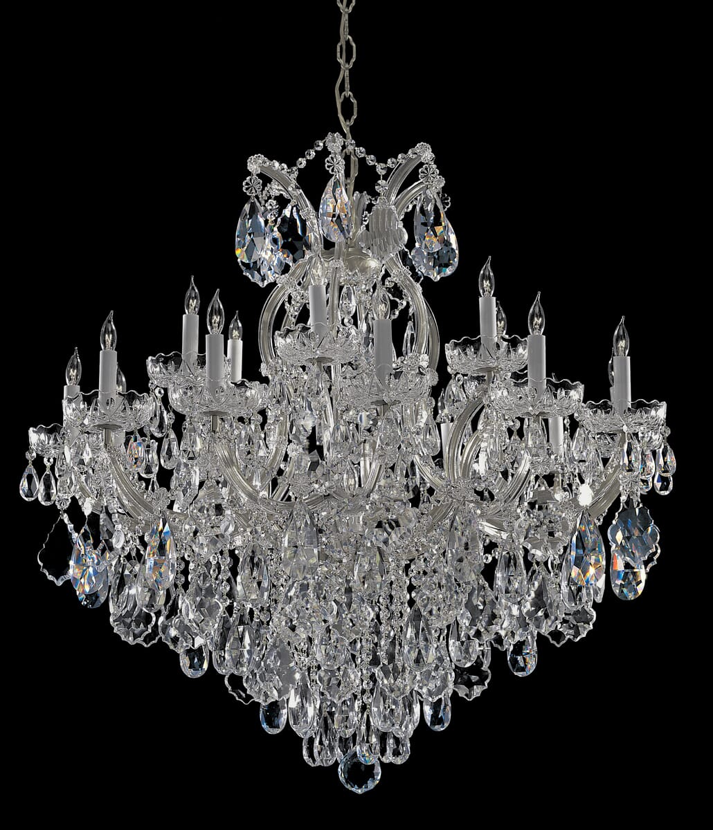 Maria Theresa 19-Light 36"" Traditional Chandelier in Polished Chrome with Clear Hand Cut Crystals -  Crystorama, 4418-CH-CL-MWP