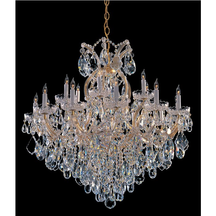 Crystorama Maria Theresa 19-Light 36" Traditional Chandelier in Gold with Clear Swarovski Strass Crystals Crystorama Maria Theresa 19-Light 36" Traditional Chandelier in Gold with Clear Swarovski Strass Crystals