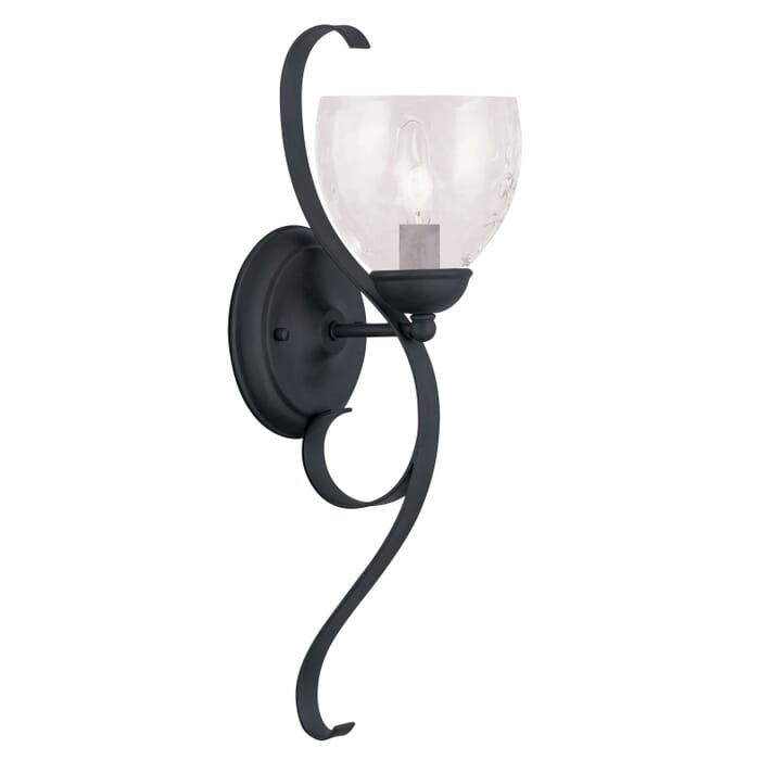 Brookside 1-Light Wall Sconce in Black Brookside 1-Light Wall Sconce in Black