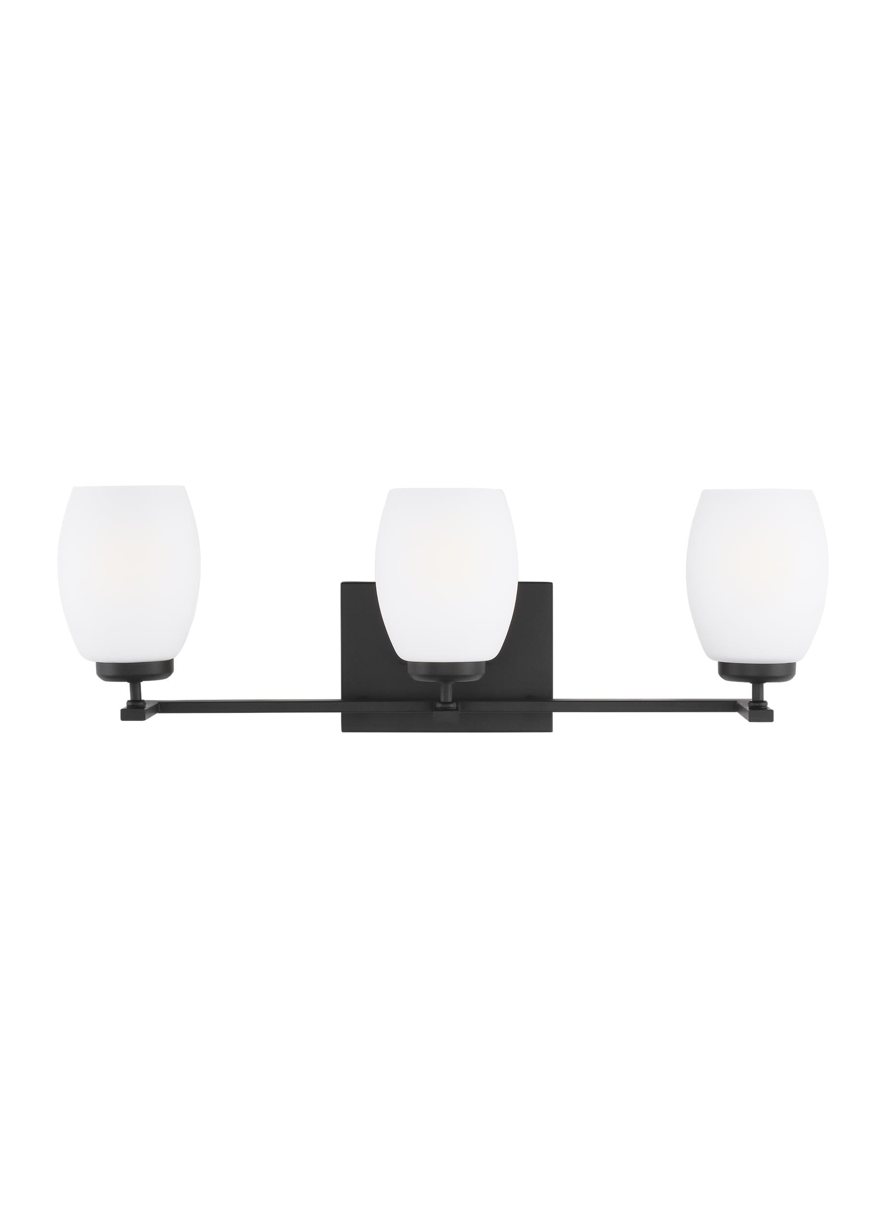 Sea Gull Catlin 3-Light Bathroom Vanity Light in Midnight Black