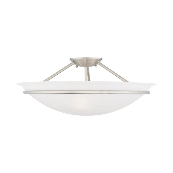 Newburgh 3-Light Ceiling Mount in Brushed Nickel Newburgh 3-Light Ceiling Mount in Brushed Nickel