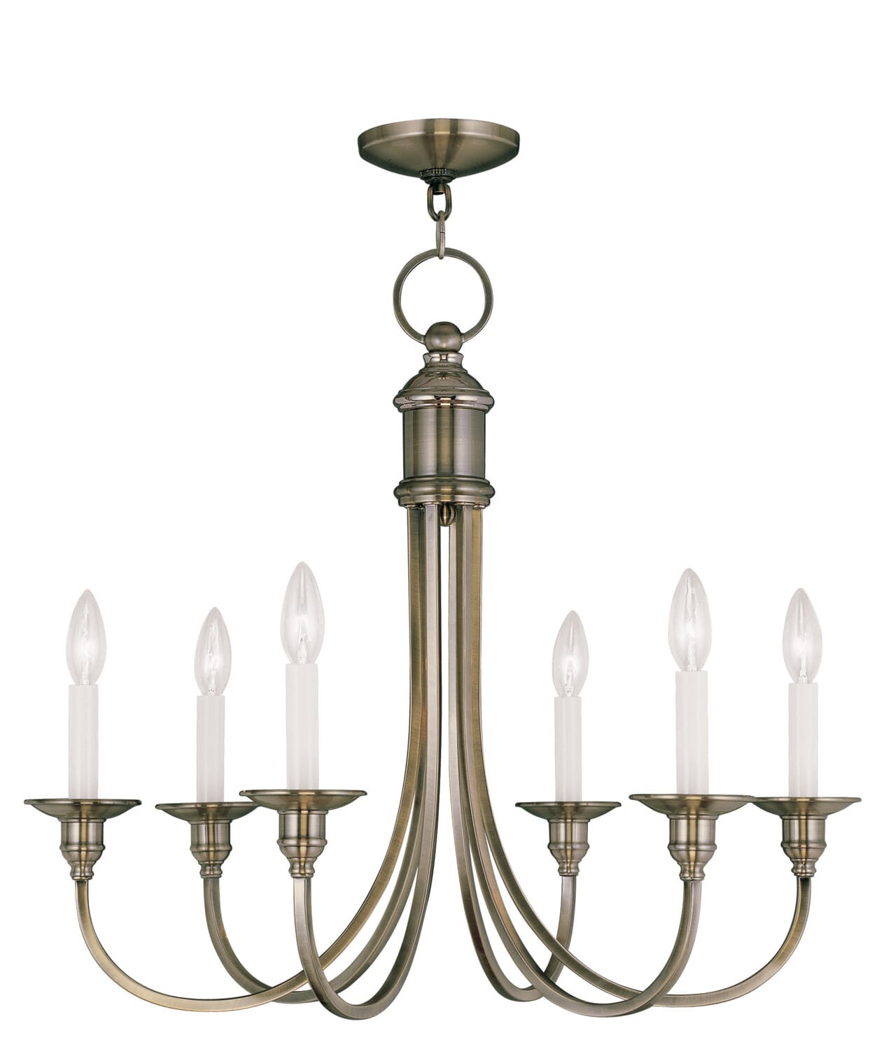 Cranford 6-Light Chandelier in Antique Brass