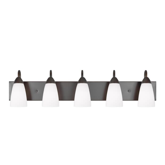 Sea Gull Seville 5-Light Bathroom Vanity Light in Bronze Sea Gull Seville 5-Light Bathroom Vanity Light in Bronze