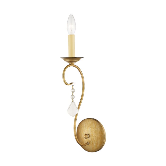 Chesterfield 1-Light Wall Sconce in Hand Applied Antique Gold Leaf Chesterfield 1-Light Wall Sconce in Hand Applied Antique Gold Leaf