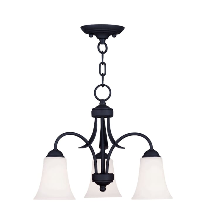 Ridgedale 3-Light Chandelier with Ceiling Mount in Black Ridgedale 3-Light Chandelier with Ceiling Mount in Black