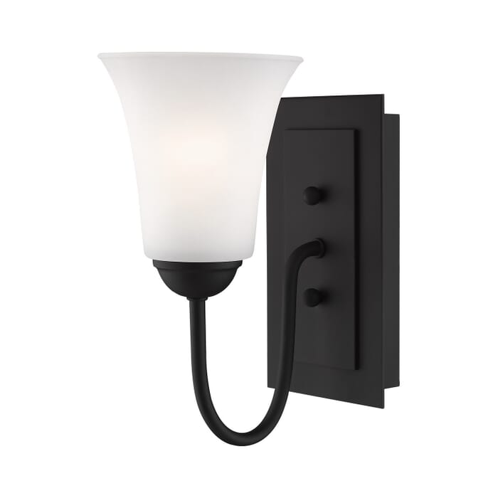 Ridgedale 1-Light Wall Sconce in Black Ridgedale 1-Light Wall Sconce in Black