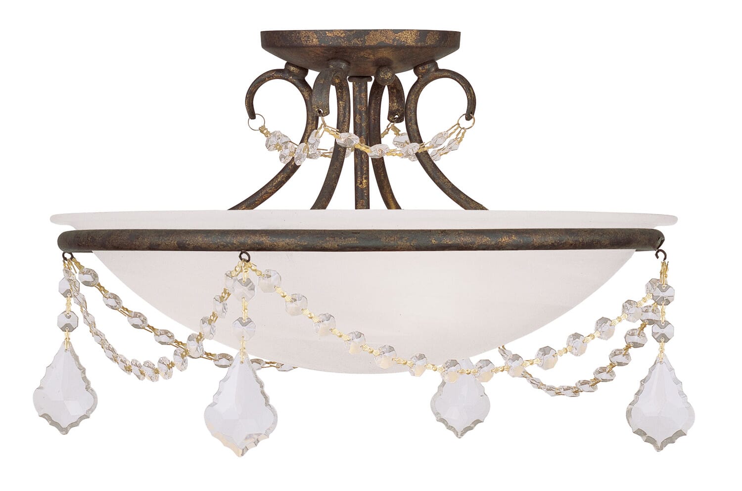 Chesterfield 3-Light Ceiling Mount in Hand Applied Venetian Golden Bronze