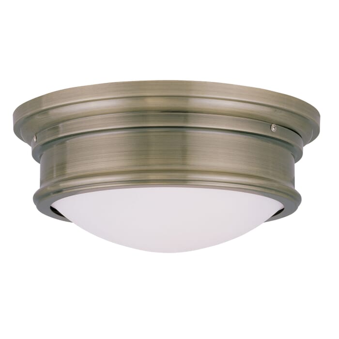 Astor 2-Light Ceiling Mount in Antique Brass Astor 2-Light Ceiling Mount in Antique Brass
