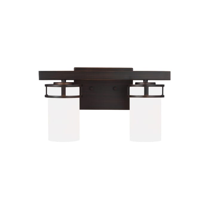 Robie 2-Light Bathroom Vanity Light in Bronze Robie 2-Light Bathroom Vanity Light in Bronze