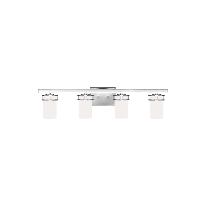 Sea Gull Robie 4-Light Bathroom Vanity Light in Chrome Sea Gull Robie 4-Light Bathroom Vanity Light in Chrome