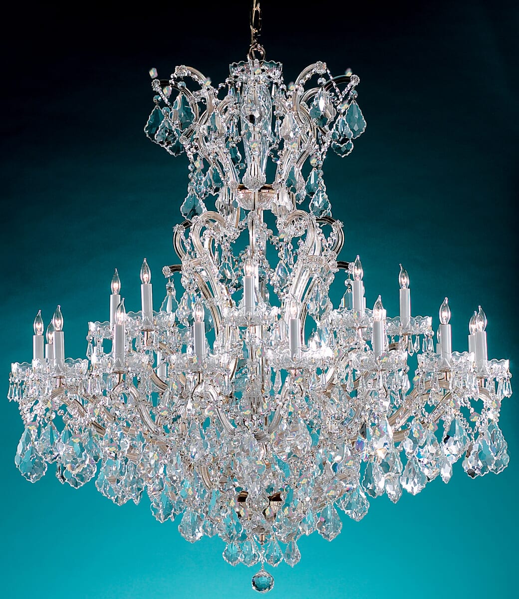 Maria Theresa 25-Light 48"" Traditional Chandelier in Polished Chrome with Clear Hand Cut Crystals -  Crystorama, 4424-CH-CL-MWP