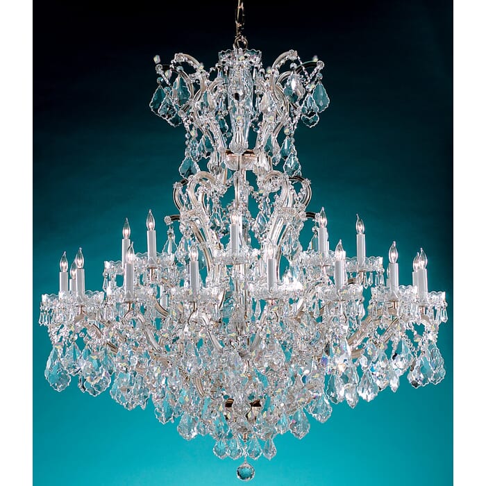 Crystorama Maria Theresa 25-Light 48" Traditional Chandelier in Polished Chrome with Clear Hand Cut Crystals Crystorama Maria Theresa 25-Light 48" Traditional Chandelier in Polished Chrome with Clear Hand Cut Crystals