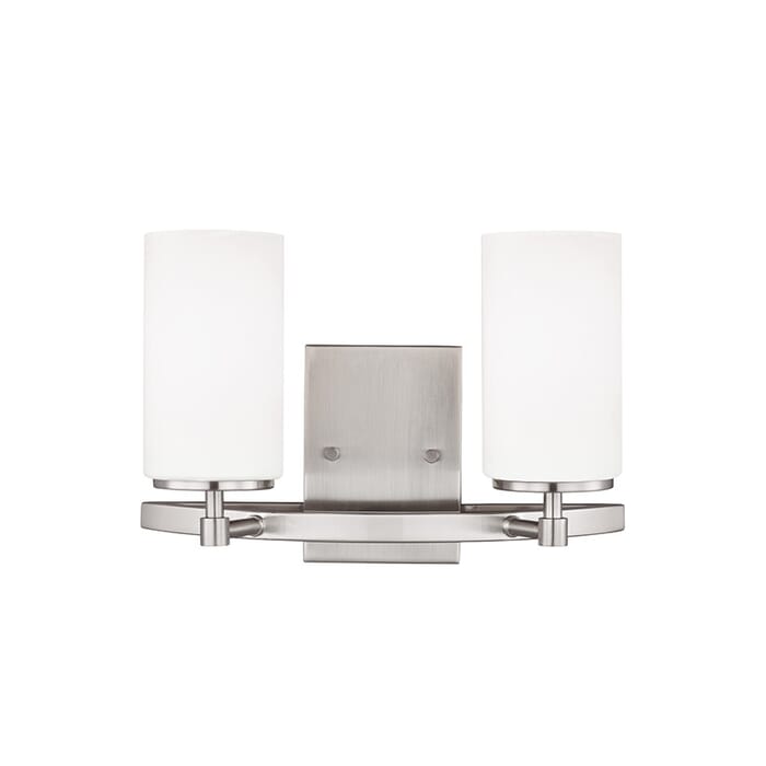Sea Gull Alturas 2-Light 14" Bathroom Vanity Light in Brushed Nickel Sea Gull Alturas 2-Light 14" Bathroom Vanity Light in Brushed Nickel