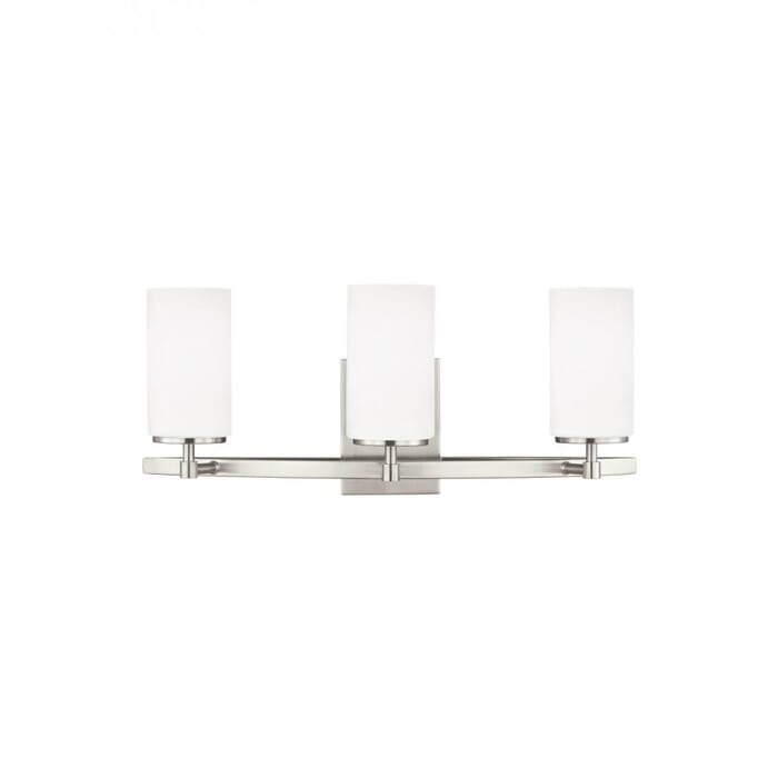 Sea Gull Alturas 3-Light 22" Bathroom Vanity Light in Brushed Nickel Sea Gull Alturas 3-Light 22" Bathroom Vanity Light in Brushed Nickel