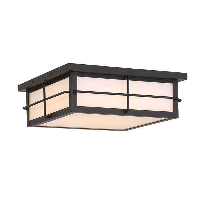 Bensa 1-Light LED Flush Mount Ceiling Light in Black Bensa 1-Light LED Flush Mount Ceiling Light in Black