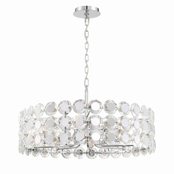 Perrene 8-Light Chandelier in Chrome Perrene 8-Light Chandelier in Chrome