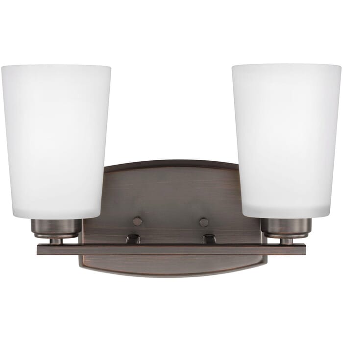 Sea Gull Franport 2-Light 13" Bathroom Vanity Light in Bronze Sea Gull Franport 2-Light 13" Bathroom Vanity Light in Bronze