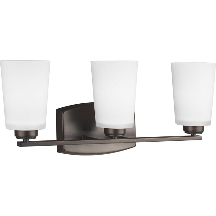 Sea Gull Franport 3-Light 21" Bathroom Vanity Light in Bronze Sea Gull Franport 3-Light 21" Bathroom Vanity Light in Bronze
