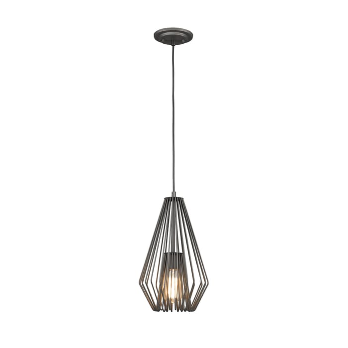 Z-Lite Quintus 1-Light Mini Pendant Light In Bronze Z-Lite Quintus 1-Light Mini Pendant Light In Bronze