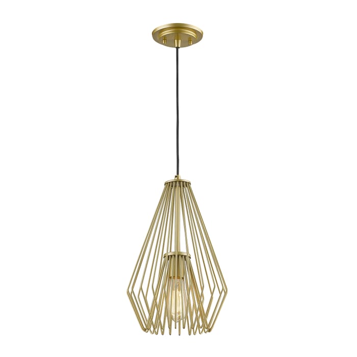 Z-Lite Quintus 1-Light Mini Pendant Light In Metallic Gold Z-Lite Quintus 1-Light Mini Pendant Light In Metallic Gold