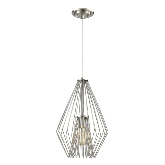 Z-Lite Quintus 1-Light Mini Pendant Light In Brushed Nickel Z-Lite Quintus 1-Light Mini Pendant Light In Brushed Nickel