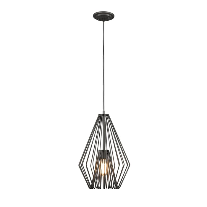 Z-Lite Quintus 1-Light Mini Pendant Light In Bronze Z-Lite Quintus 1-Light Mini Pendant Light In Bronze