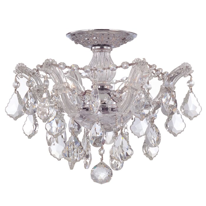 Crystorama Maria Theresa 3-Light 14" Ceiling Light in Polished Chrome with Clear Swarovski Strass Crystals Crystorama Maria Theresa 3-Light 14" Ceiling Light in Polished Chrome with Clear Swarovski Strass Crystals