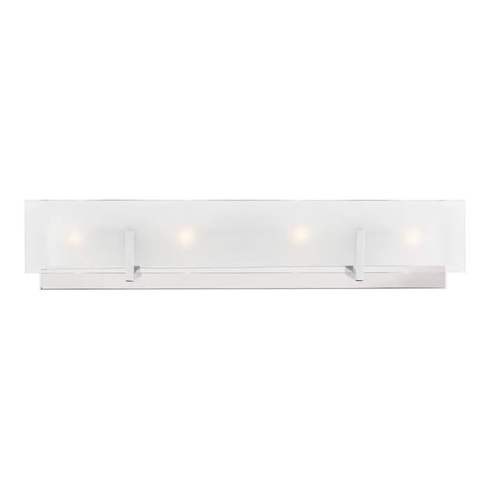 Sea Gull Syll 4-Light Bathroom Vanity Light in Chrome Sea Gull Syll 4-Light Bathroom Vanity Light in Chrome