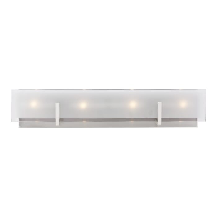 Sea Gull Syll 4-Light Bathroom Vanity Light in Brushed Nickel Sea Gull Syll 4-Light Bathroom Vanity Light in Brushed Nickel