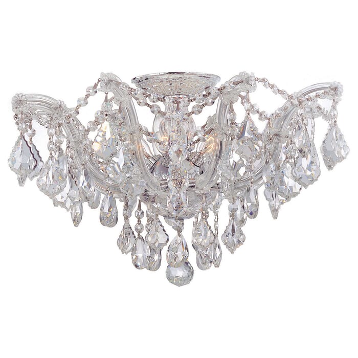 Crystorama Maria Theresa 5-Light 19" Ceiling Light in Polished Chrome with Clear Hand Cut Crystals Crystorama Maria Theresa 5-Light 19" Ceiling Light in Polished Chrome with Clear Hand Cut Crystals