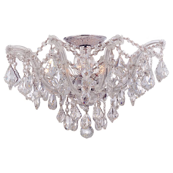 Crystorama Maria Theresa 5-Light 19" Ceiling Light in Polished Chrome with Clear Swarovski Strass Crystals Crystorama Maria Theresa 5-Light 19" Ceiling Light in Polished Chrome with Clear Swarovski Strass Crystals
