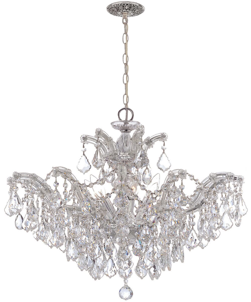 Maria Theresa 6-Light 20"" Traditional Chandelier in Polished Chrome with Clear Hand Cut Crystals -  Crystorama, 4439-CH-CL-MWP