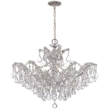 Crystorama Maria Theresa 6-Light 20" Traditional Chandelier in Polished Chrome with Clear Hand Cut Crystals