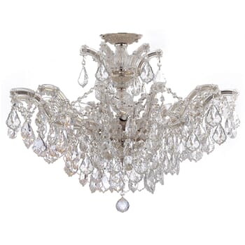 Crystorama Maria Theresa 6-Light 27" Ceiling Light in Polished Chrome with Clear Hand Cut Crystals
