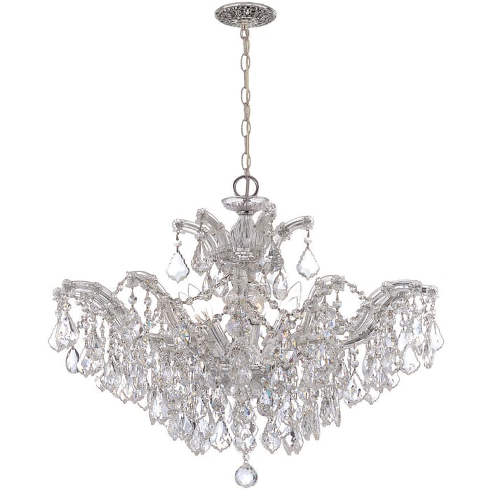 Crystorama Maria Theresa 6-Light 20" Traditional Chandelier in Polished Chrome with Clear Swarovski Strass Crystals Crystorama Maria Theresa 6-Light 20" Traditional Chandelier in Polished Chrome with Clear Swarovski Strass Crystals