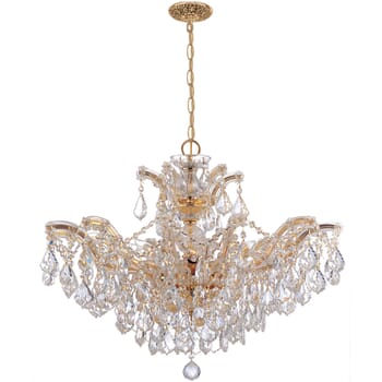 Crystorama Maria Theresa 6-Light 20" Traditional Chandelier in Gold with Clear Hand Cut Crystals