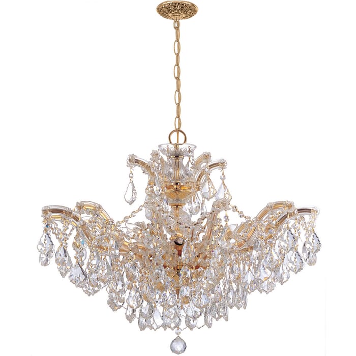 Crystorama Maria Theresa 6-Light 20" Traditional Chandelier in Gold with Clear Swarovski Strass Crystals Crystorama Maria Theresa 6-Light 20" Traditional Chandelier in Gold with Clear Swarovski Strass Crystals