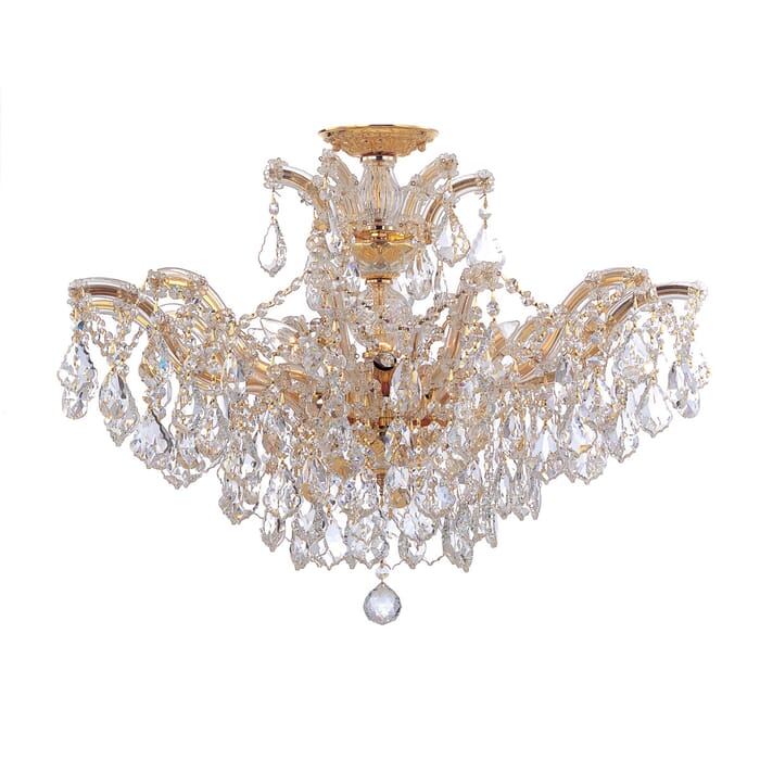 Crystorama Maria Theresa 6-Light 27" Ceiling Light in Gold with Clear Spectra Crystals Crystorama Maria Theresa 6-Light 27" Ceiling Light in Gold with Clear Spectra Crystals