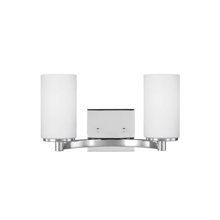 Sea Gull Hettinger 2-Light 14" Bathroom Vanity Light in Chrome Sea Gull Hettinger 2-Light 14" Bathroom Vanity Light in Chrome