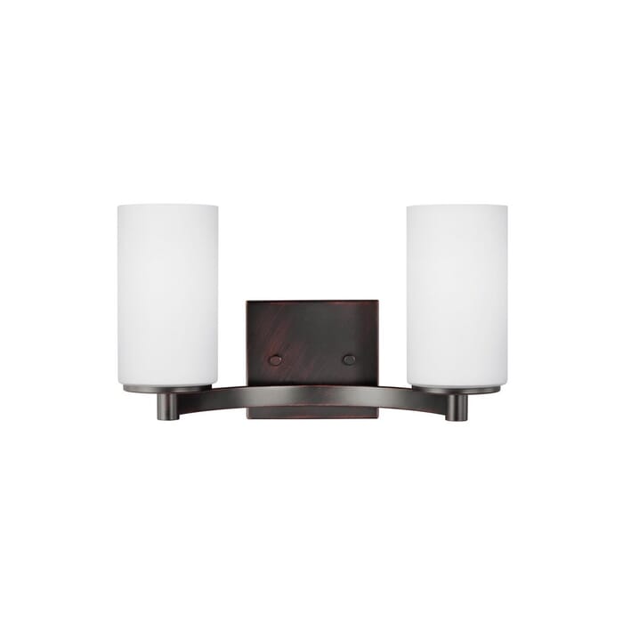 Sea Gull Hettinger 2-Light 14" Bathroom Vanity Light in Bronze Sea Gull Hettinger 2-Light 14" Bathroom Vanity Light in Bronze
