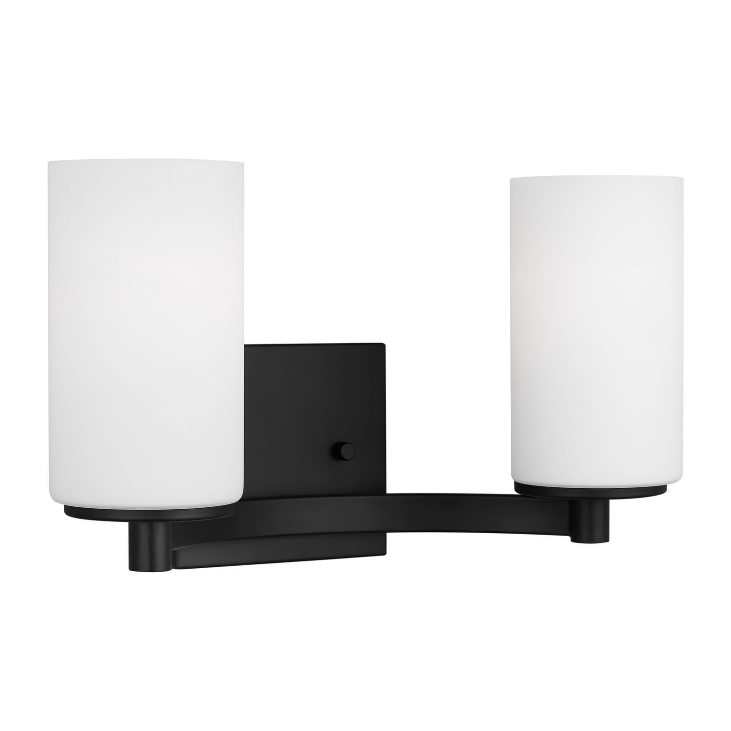 Hettinger 2-Light Bathroom Vanity Light in Midnight Black