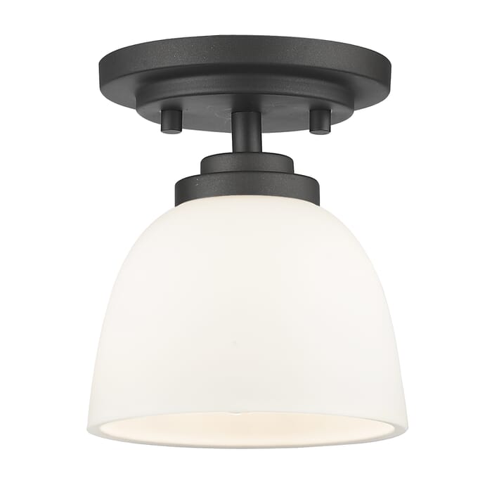 Z-Lite Ashton 1-Light Flush Mount Ceiling Light In Bronze Z-Lite Ashton 1-Light Flush Mount Ceiling Light In Bronze