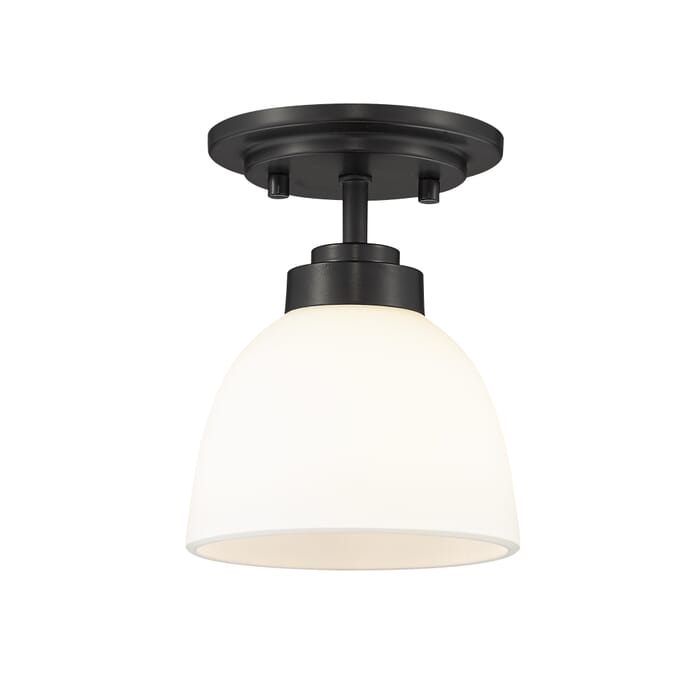 Z-Lite Ashton 1-Light Flush Mount Ceiling Light In Matte Black Z-Lite Ashton 1-Light Flush Mount Ceiling Light In Matte Black