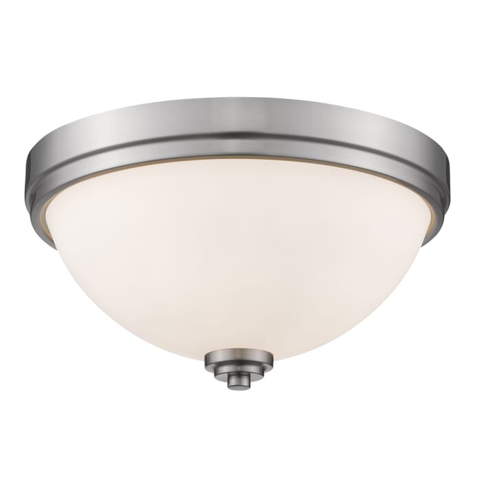 Z-Lite Ashton 2-Light Flush Mount Ceiling Light In Brushed Nickel Z-Lite Ashton 2-Light Flush Mount Ceiling Light In Brushed Nickel